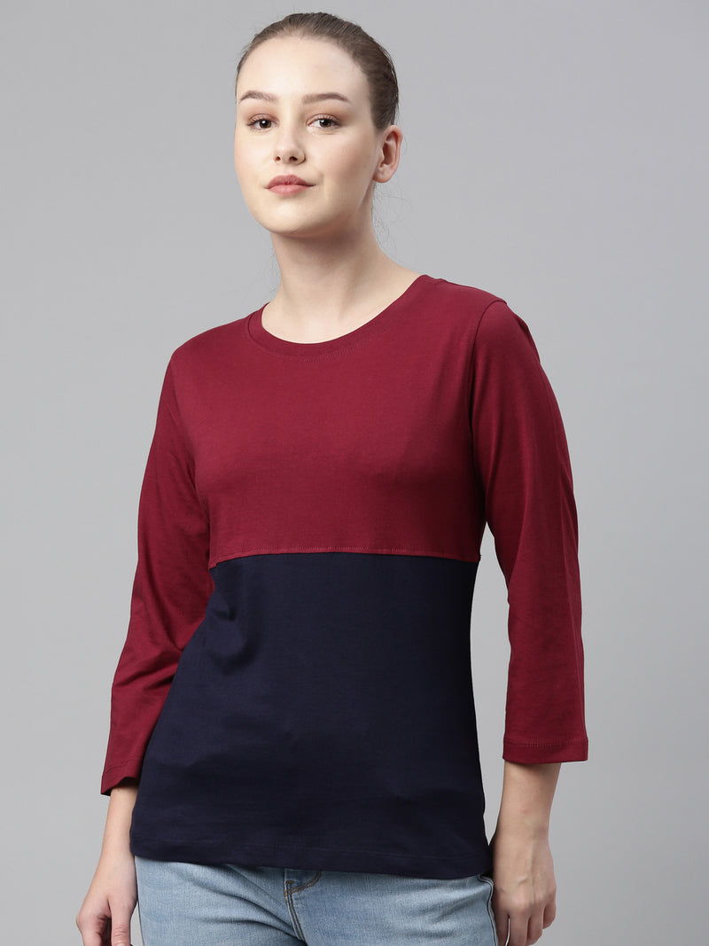 MOIRA WOMENS REGULAR FIT FULL SLEEVE COTTON T-SHIRT