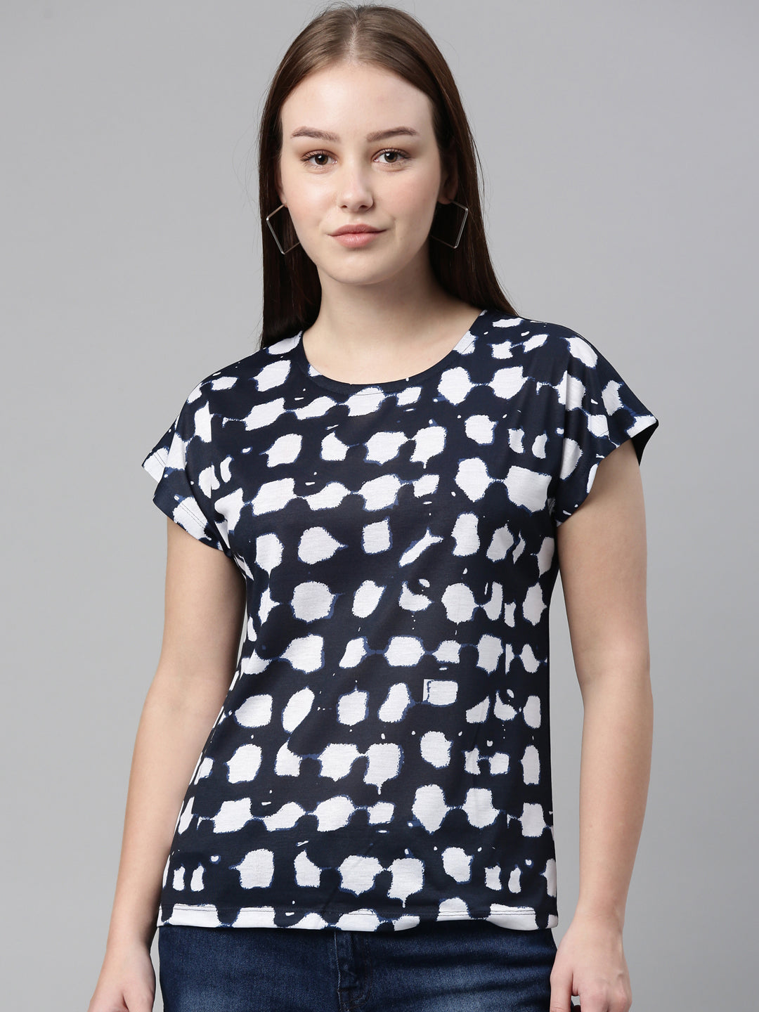 DAYANA (100% POLYESTER PRINTED CASUAL TOPS FOR WOMENS)