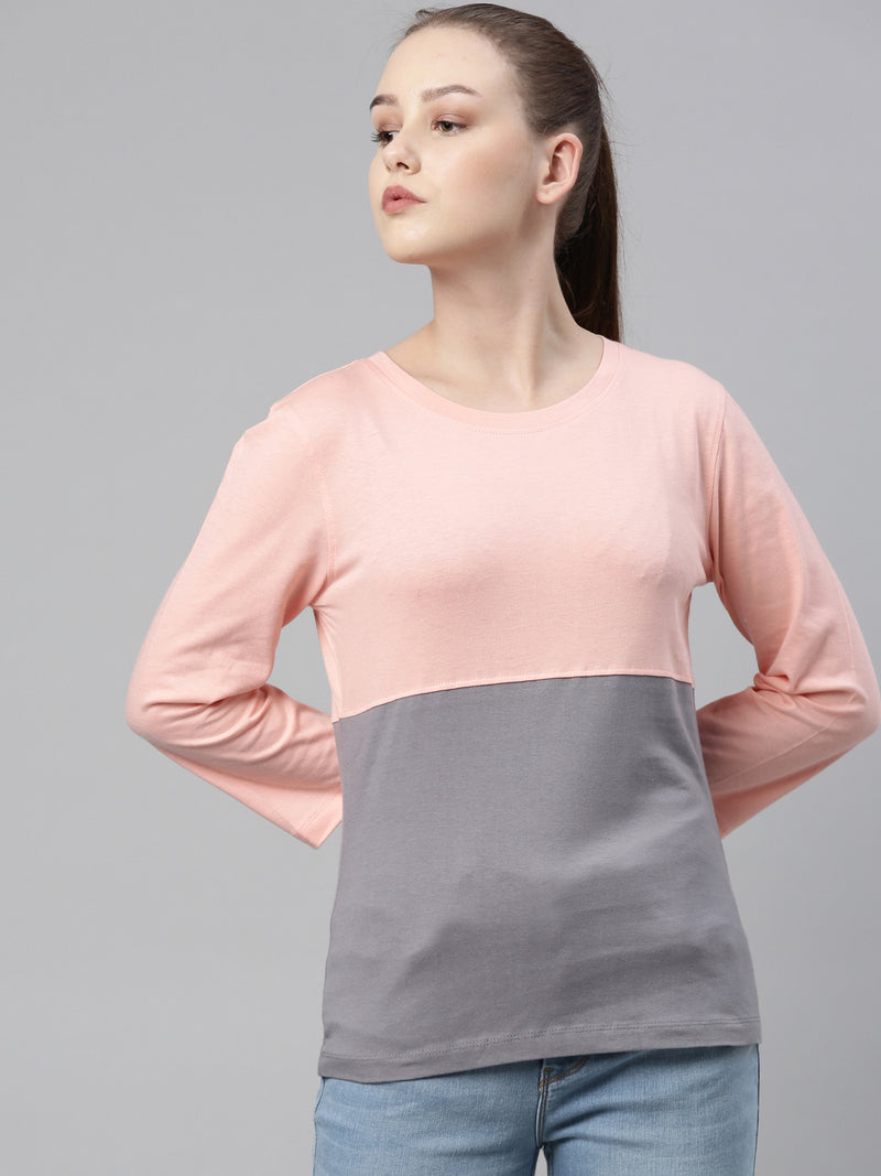 MOIRA WOMENS REGULAR FIT FULL SLEEVE COTTON T-SHIRT