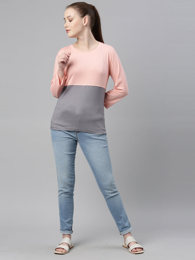 MOIRA WOMENS REGULAR FIT FULL SLEEVE COTTON T-SHIRT