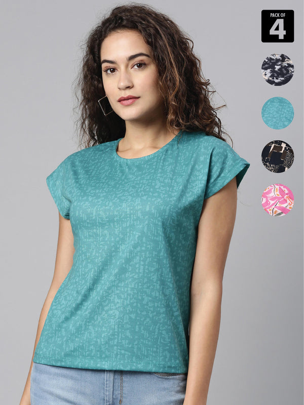 DAYANA (100% POLYESTER PRINTED CASUAL TOPS FOR WOMENS)