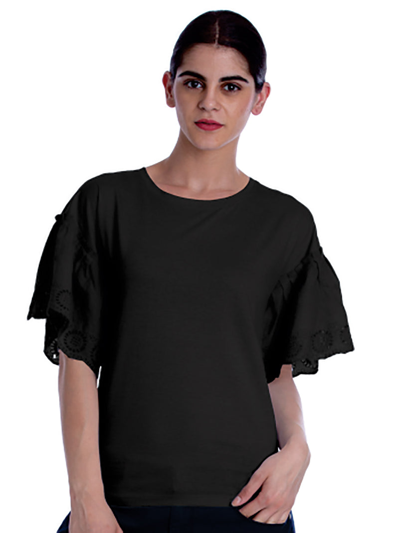 EVIE01 WOMENS CASUAL SOLID TOP