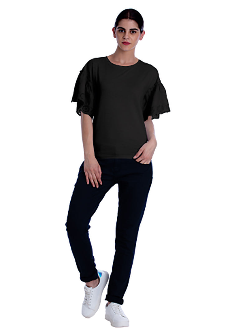 EVIE01 WOMENS CASUAL SOLID TOP