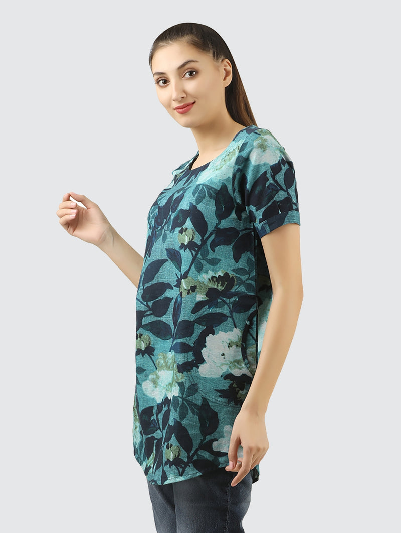 MIRA WOMENS REGULAR FIT COTTON TUNIC TOP