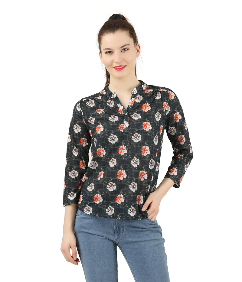 ERIKA (100% POLYESTER PRINTED TOP FOR WOMENS)