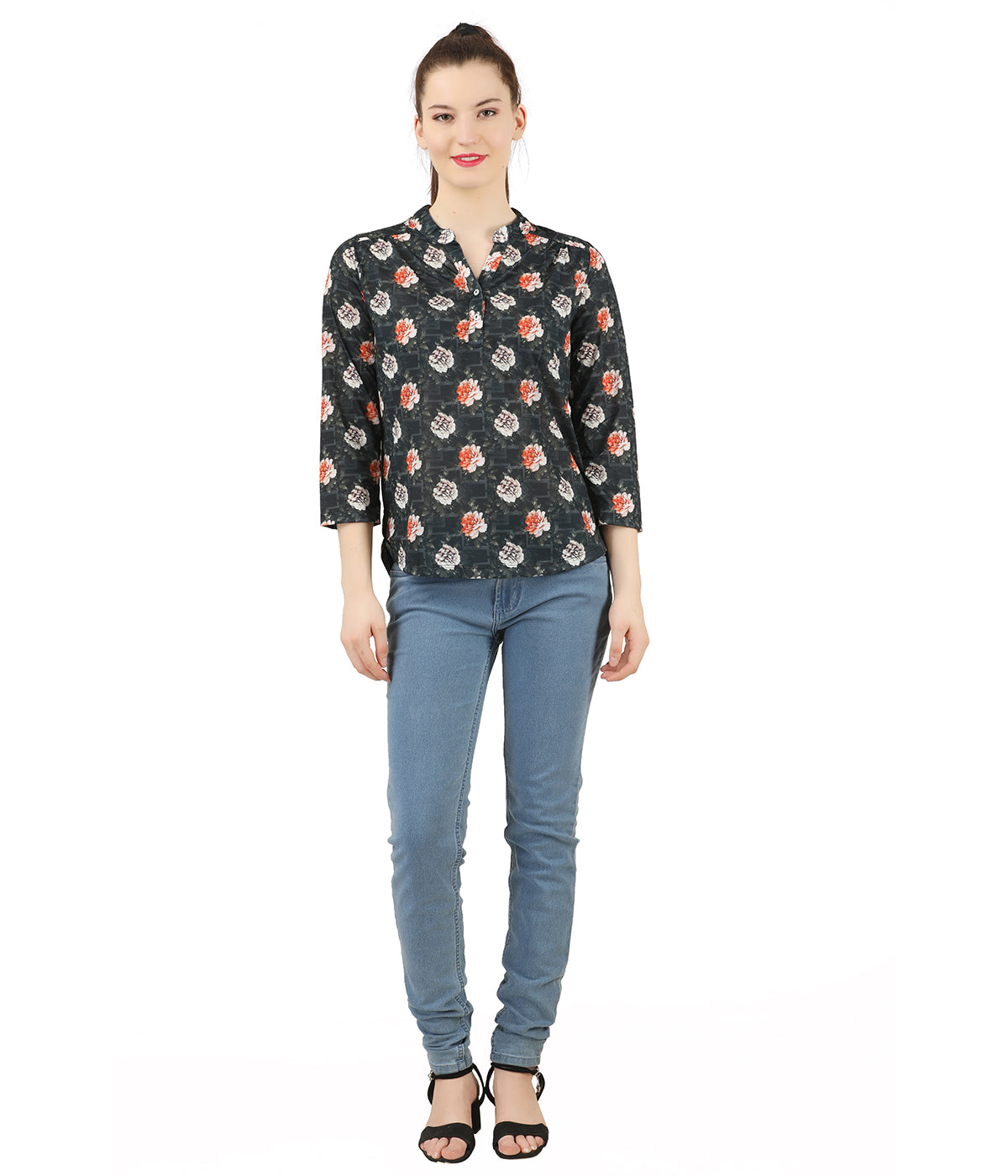 ERIKA (100% POLYESTER PRINTED TOP FOR WOMENS)